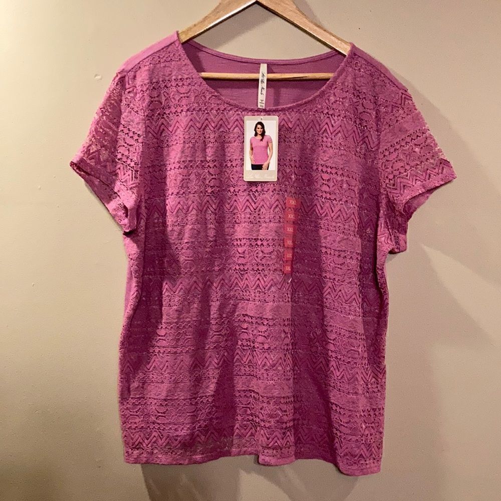 Leo & Nicole Lace Overlay Top